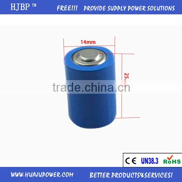 hot sale HJBP LiSOCl2 battery ER14250M 3.6v 800mAh 1/2AA lithium battery