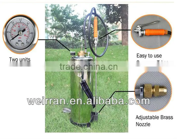 (71694) flexible garden watering sprayer and stainless steel truck milk tank