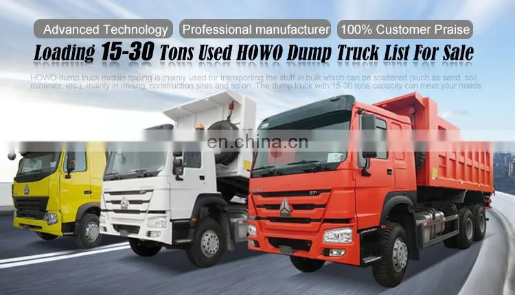 Ce Certificated Heavy Duty Dump Truck Used Howo Dump Truck 6x4 Manufacturer
