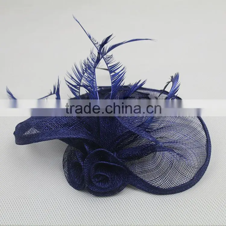 Elegant Flower Hairclip Sinamay Fascinator Derby For Chuch/Races