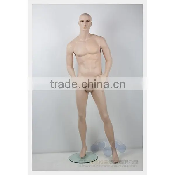 Factory price fiberglass skin color male mannequin on sale