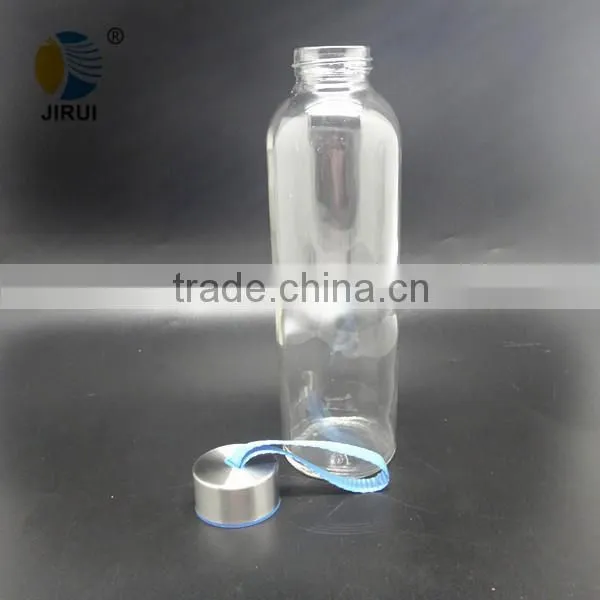540ml sports glass water bottle with stainless lid