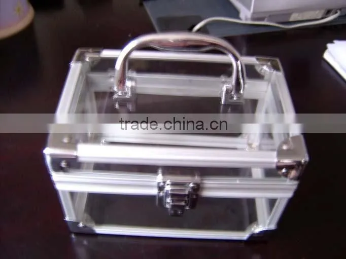 2015 Aluminum acryl case with logo print zise 240*170*120MM