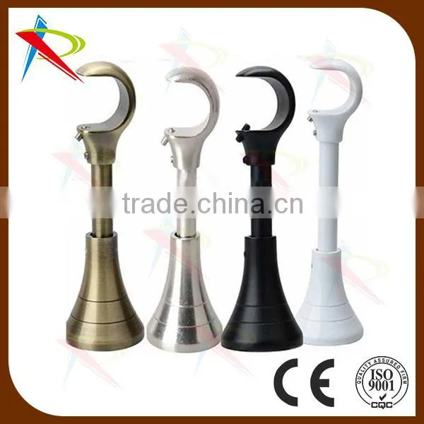New metal drapery curtain rod adjustable single bracket