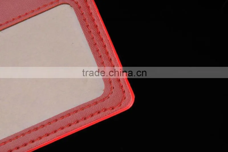 Vertical Style Faux Leather Business Id Credit Card Badge Holder