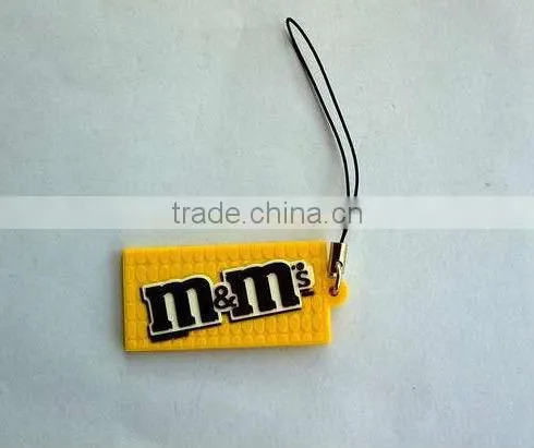 cheap silicone key hanger, advertising silicone keychain with hang rope