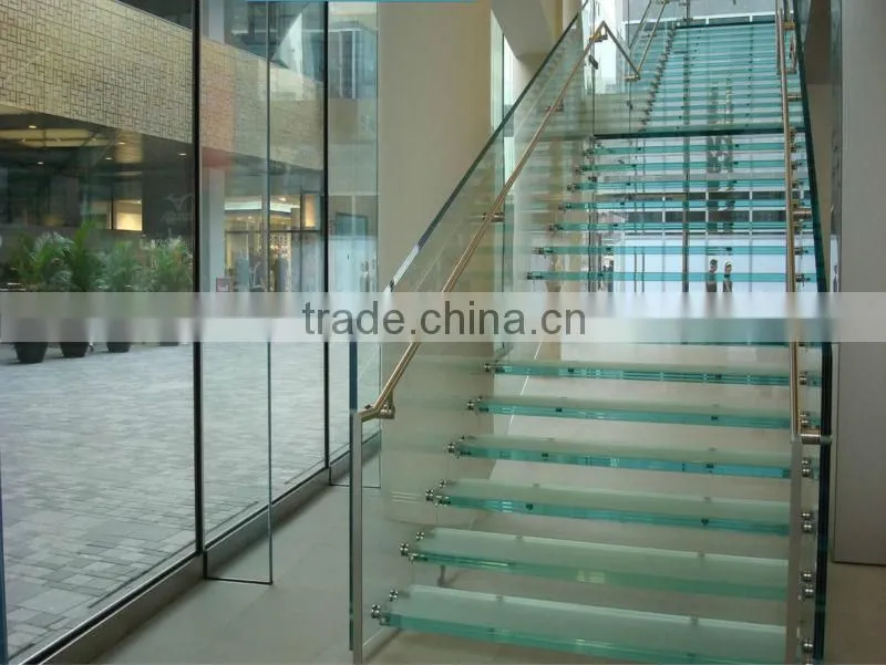 high quality tempered glass stair tread