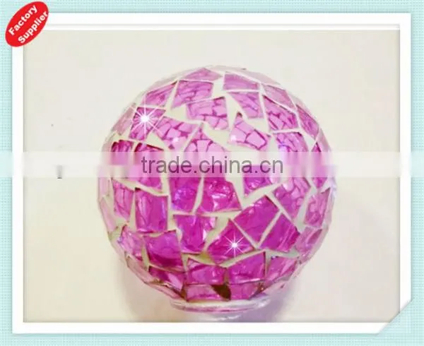 Mosaic lamp ball for decor-brass oil lamp