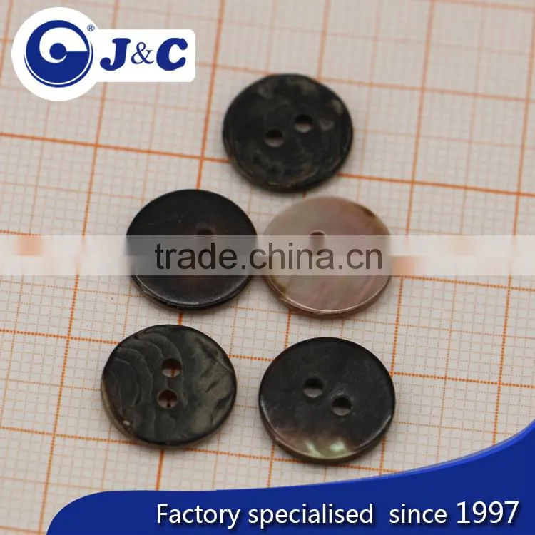 bespoke laser logo raw river shell button for coat and dress