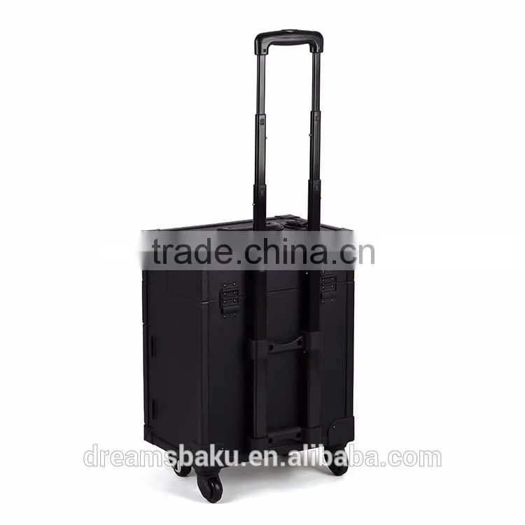 PVC rolling case trolley beauty tool case makeup storage case