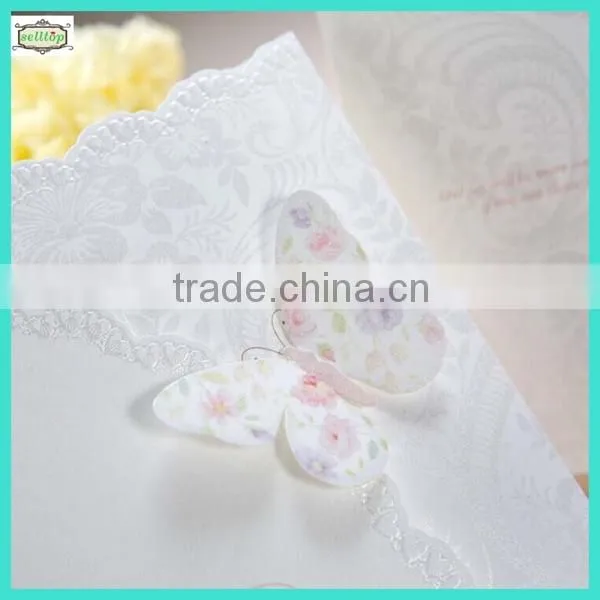 2014 high quality handmade wedding invitation card arabic