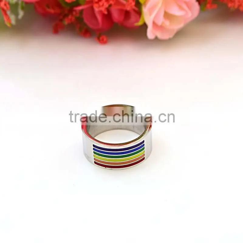 wholesale fashion jewelry custom championship rings colorful stainless steel Rings