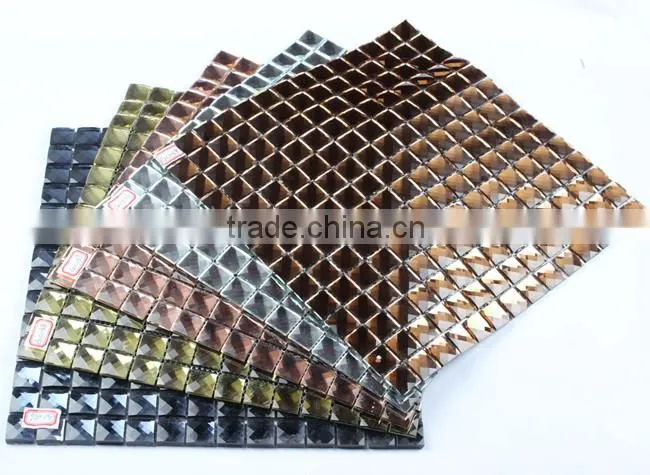 Glass mix aluminum mix stone mosaic tile