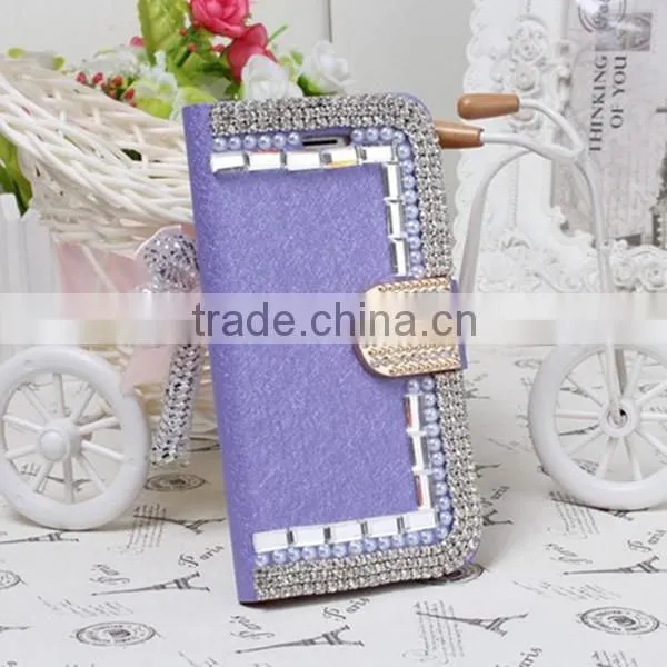 Hot Selling Diamond Wallet Case For IPhone 5G 5s 5,For iPhone 5G Wallet Cases