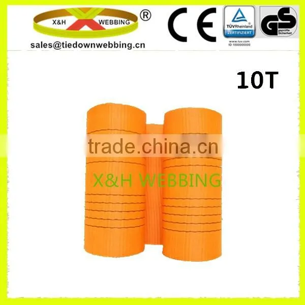 10T double flat polyester webbing sling