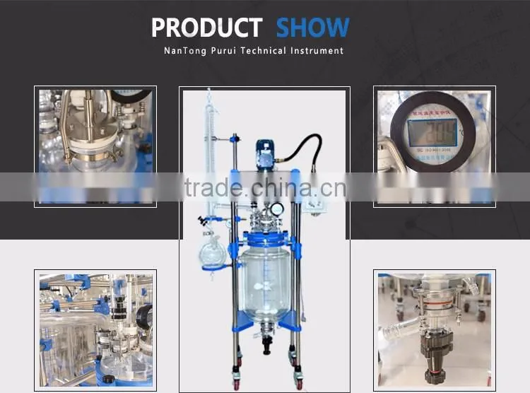 laboratory chemical standard jacketed glass reactor