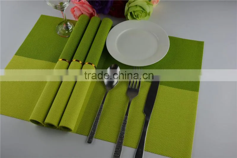 Bright Color shinny green table mats placemats for dining heat insulation kitchen placemat table decoration