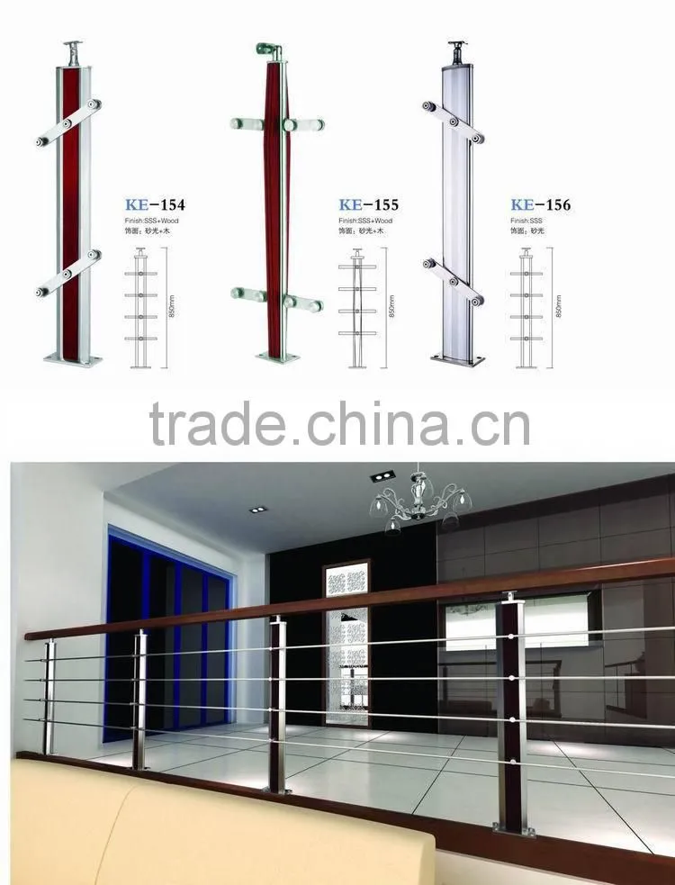 good quality stainless steel stair railing post for entrance area