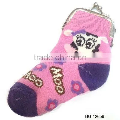 hot sale kids cheap sock purse