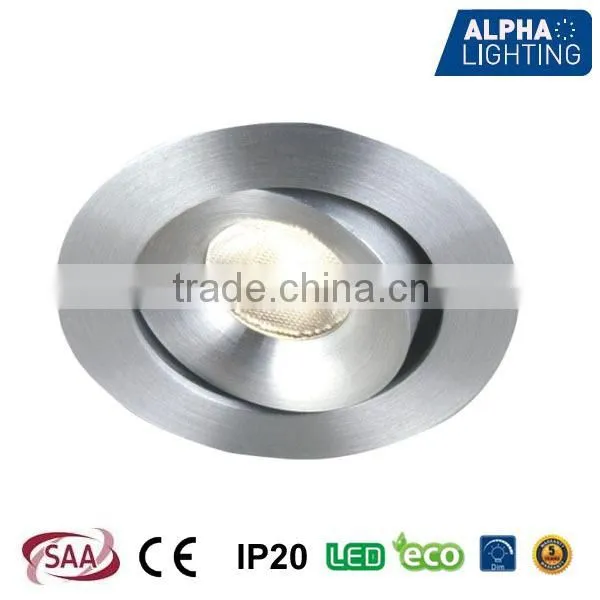 Compact 1W IP rated round cob cabinet light, led spot light