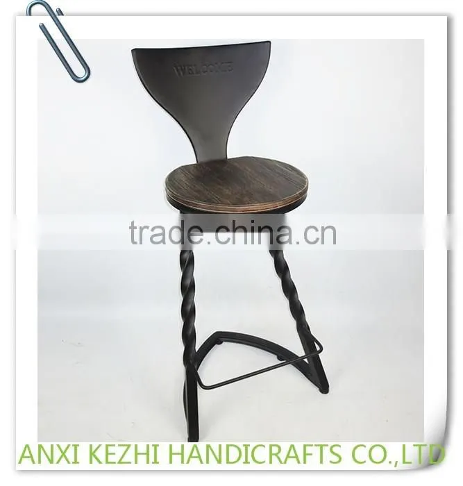 KZ150290 Industrial Metal Commercial Furniture Bar Stool High Chair