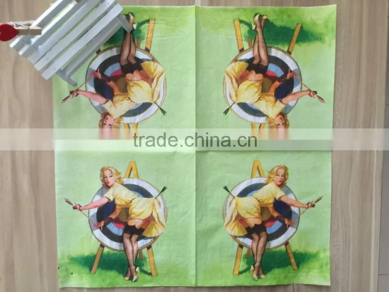 Manufacture Bar Drink 3PLY paper napkins with custom printing logo