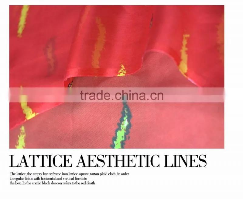 beautiful silk chiffon lurex fabric hot sale printed silk chiffon fabric