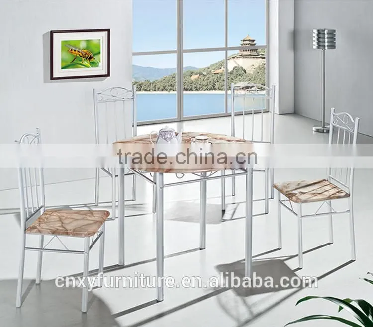 Foshan furniture wood dinner table designs 4 seater model restaurant round dining table set