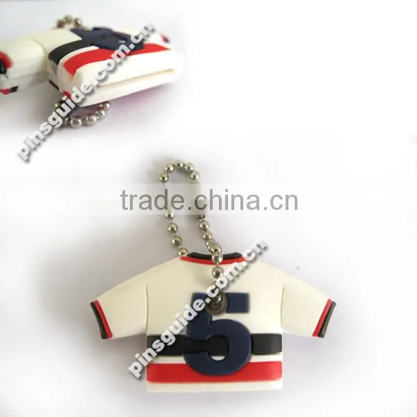 Custom Football Club Souvenir Five White Polo Shirt Soft PVC Key Head Covers