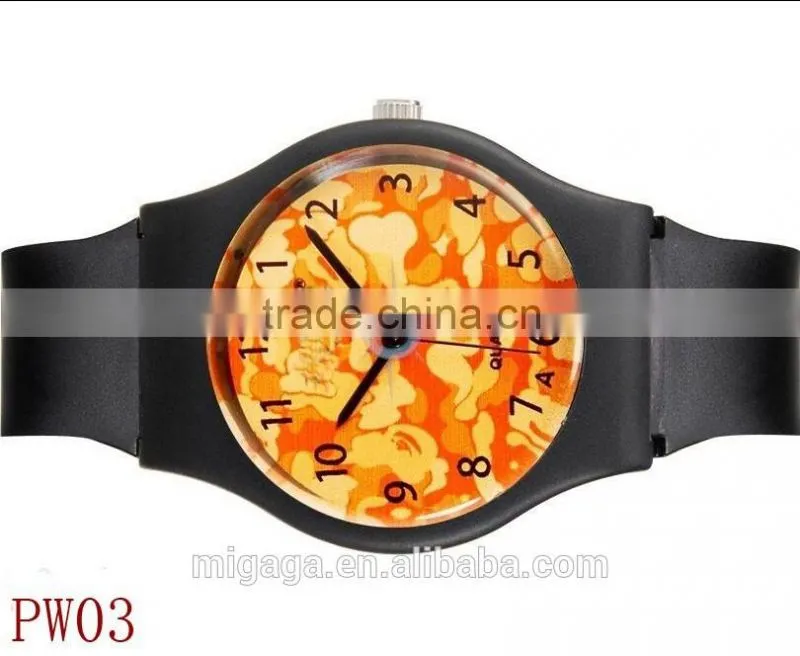 Fashional colorful for child gift cheap plastic watch