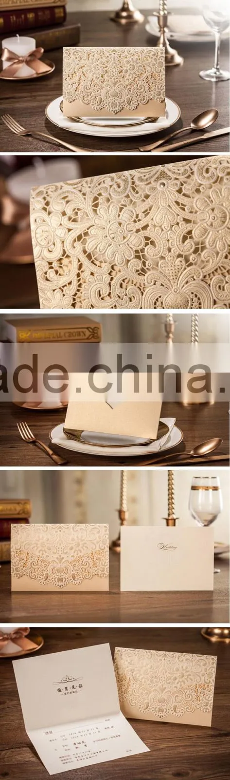 Factory directly roll wedding invitation card wholesale