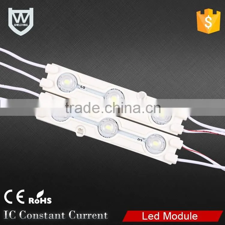 Welcome OEM ODM high lumens DC 12v waterproof 3 chips injection smd 2835 led module