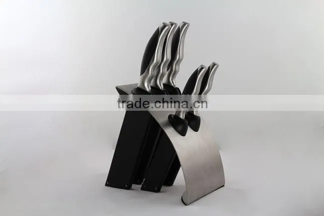 5pcs stainless steel knife in block