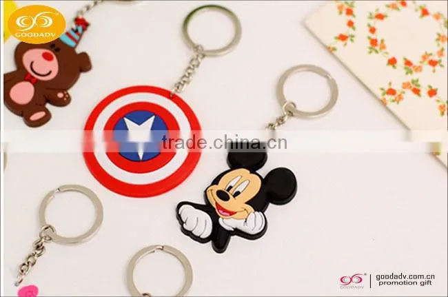 2015 Hot cheap wholesale fashion cartoon design keychain