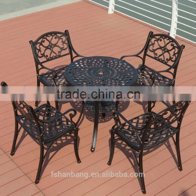 wrought iron garden dining table chair furniture set