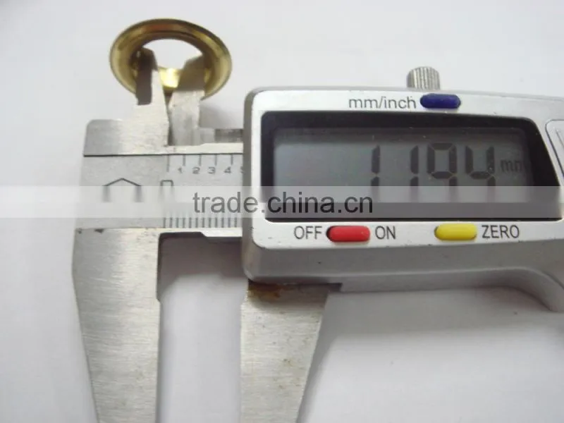 good quality nickle free metal brass round gold eyelet