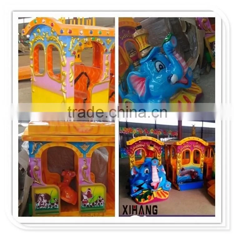 Hot Selling Children Playground Attractions Amusement Elephant Track Train Rides