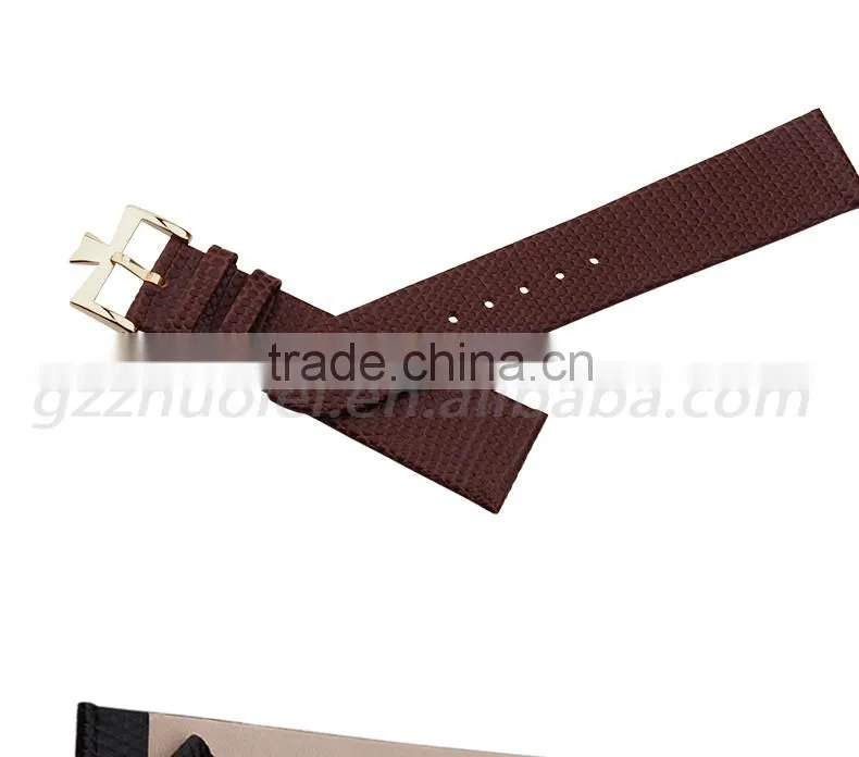 18|20mm high quality leather Strap Watch Band with stainless steel buckle Wholesale 3PCS