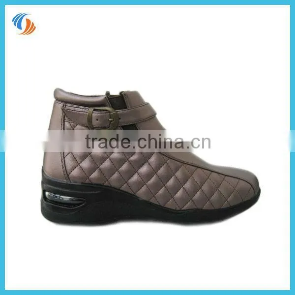 Women Zipper PU shoes Air Cushioned Shoes