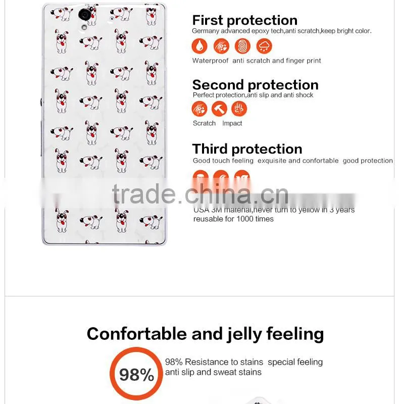 Hot sell 3D effect Sticker for sony Xperia L36H