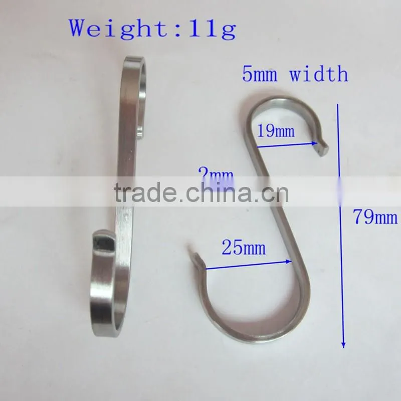 Hot Selling Stainless Steel 304 2mm Plain S Hanger Hook For Garment