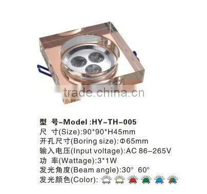New 3w crystal Led downlight