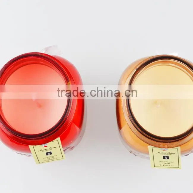 Decorative scented Glass candle jar with lids