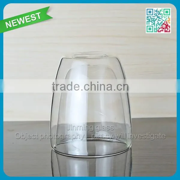 2015 Newest double wall tea cups glass high quality glass coffee cup