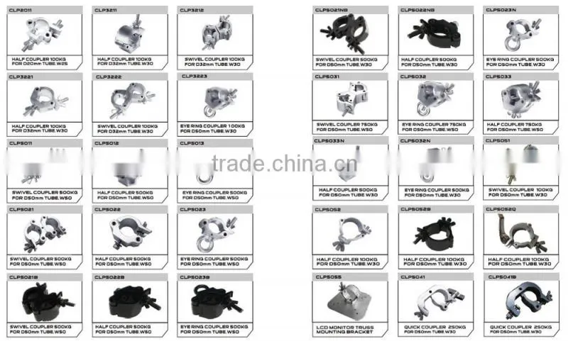 CLP3222 on sale aluminum lighting truss clamp ,Swivel coupler 100kg for D32mm TUBE.W30