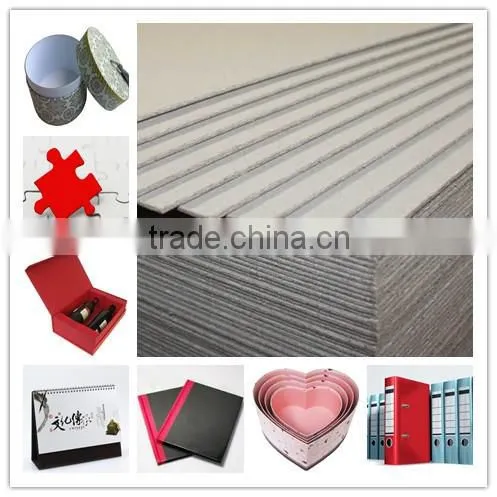 Dongguan paper SGS certificated recycled 1550gsm grey paper board