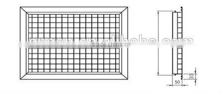 Alibaba Supply wall ventilator vent louver with air conditioning diffuser size