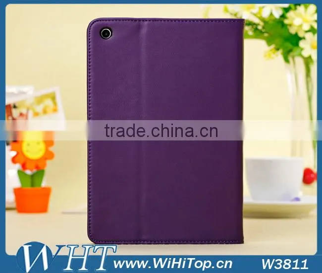 For iPad Mini Leather Stand Case Cover.Korean Design Look Soft Leather Case Stand Wallet Cover For iPad Mini