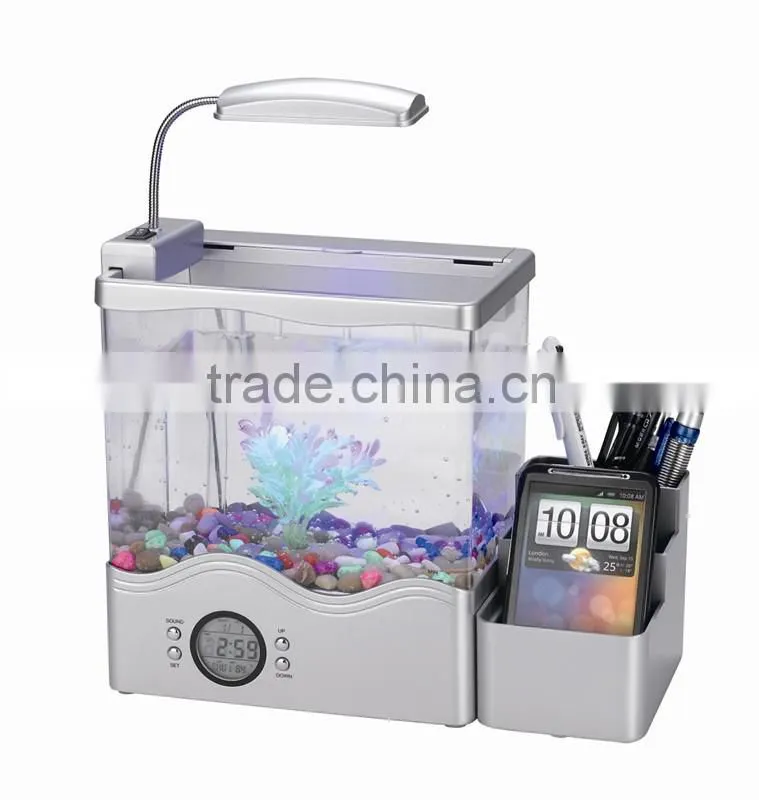 Mini Fashionable USB Desktop Aquarium with Pen Holder
