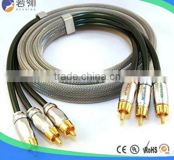 3 rca to 3rca audio cable UL CE ROHS